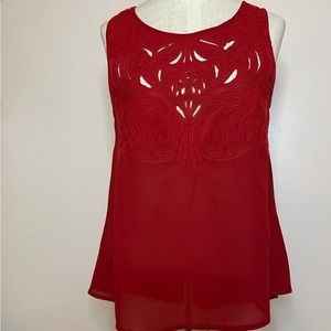 Urban Outfitters Red cut out tank top